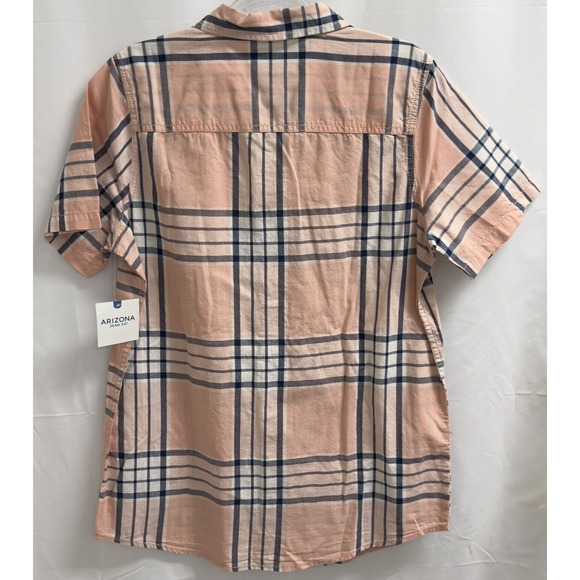 Arizona Jean Co. Short Sleeve Button-Up Shirt Size XL 18/20 Peach Taffy - Picture 2 of 6